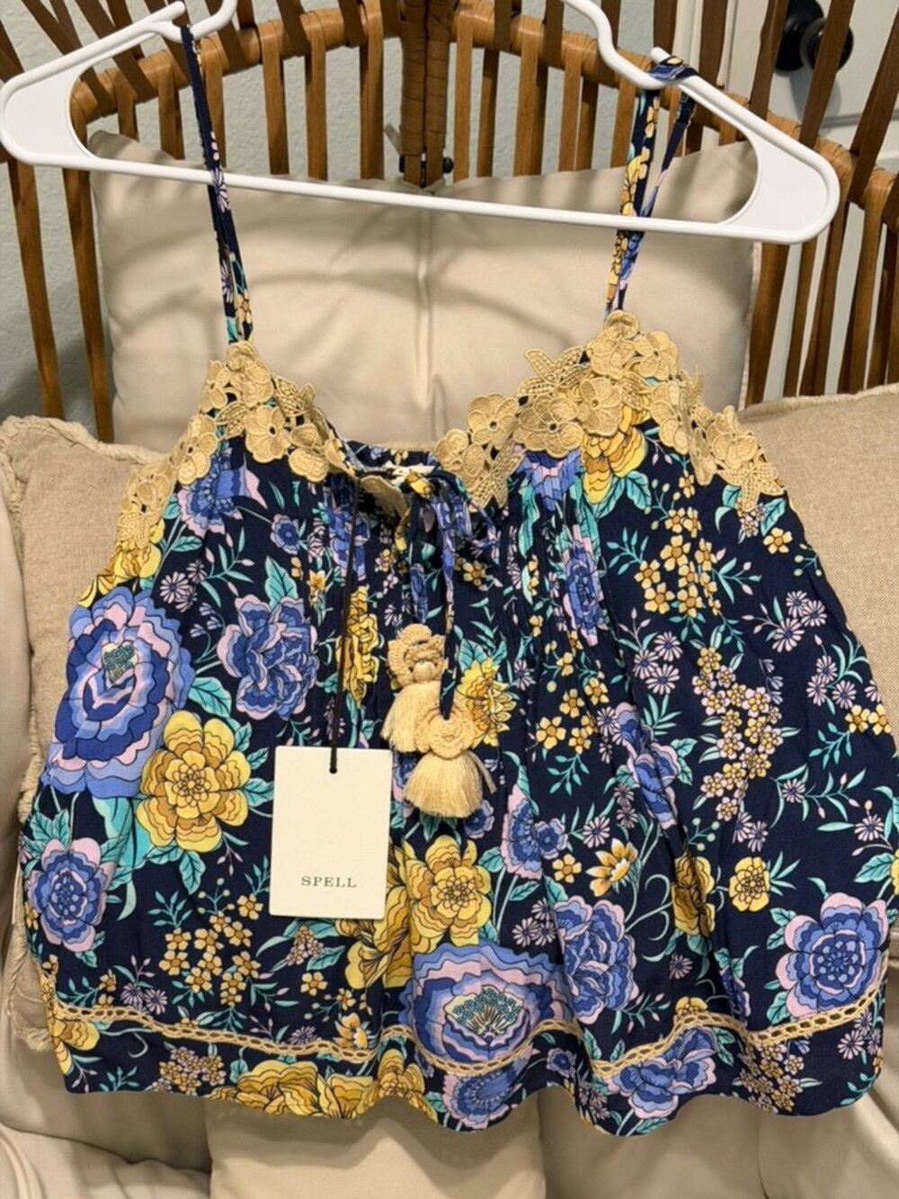 Spell Full Bloom Maxi Skirt & Floral Bloom Tank Set Medium Rare Sold NWT - Picture 5 of 13